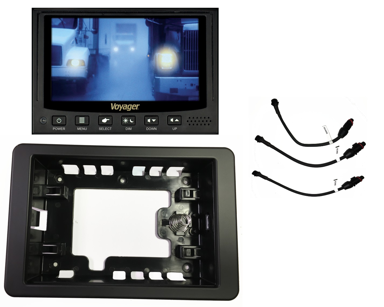 VOM784CT-kit -- A Kit to Install Heavy-Duty Voyager 7" Color Quad-View monitor in place of VOM784CT.