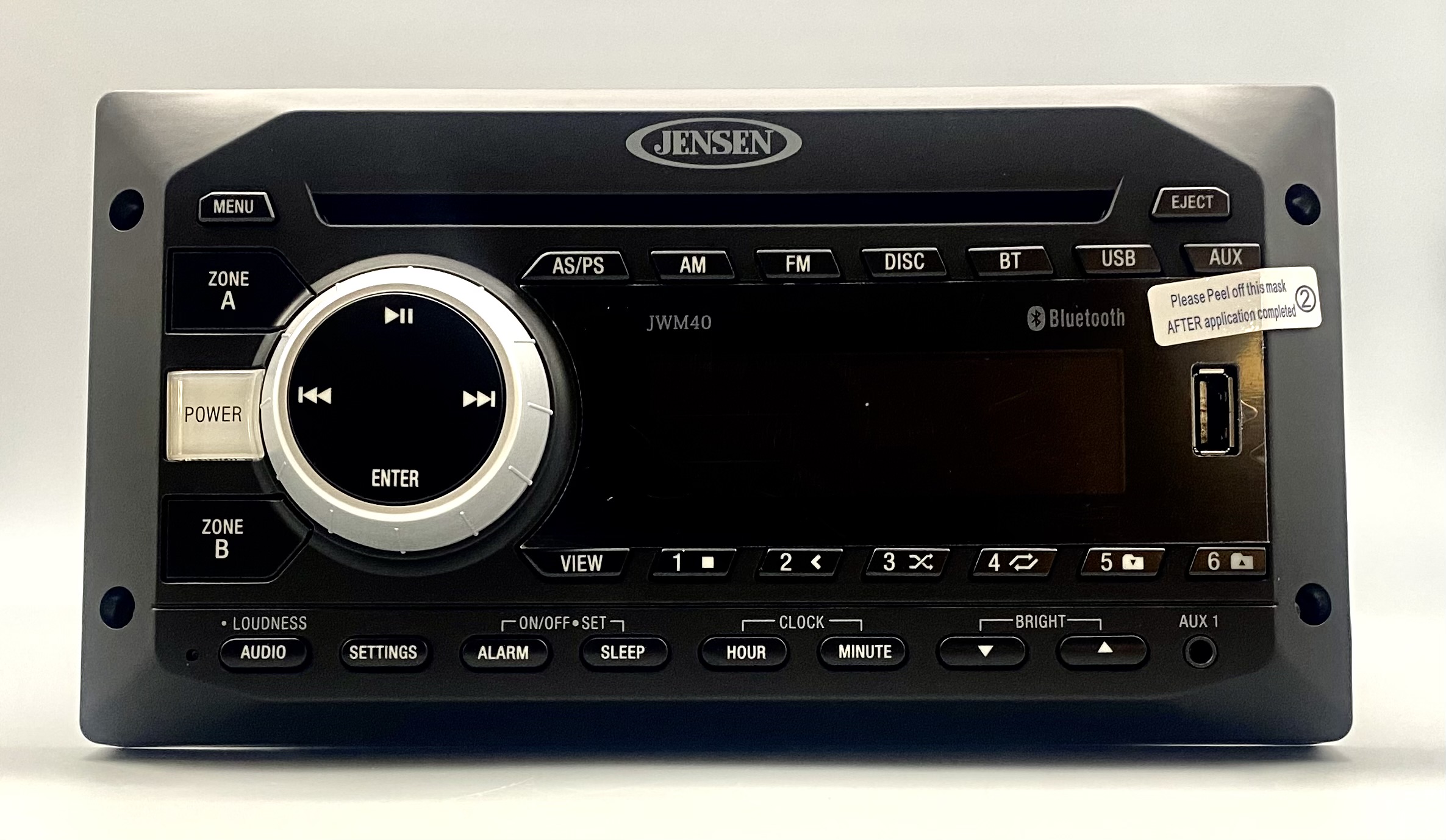 JENSEN DVD/USB/Aux/Bluetooth Wallmount Stereo