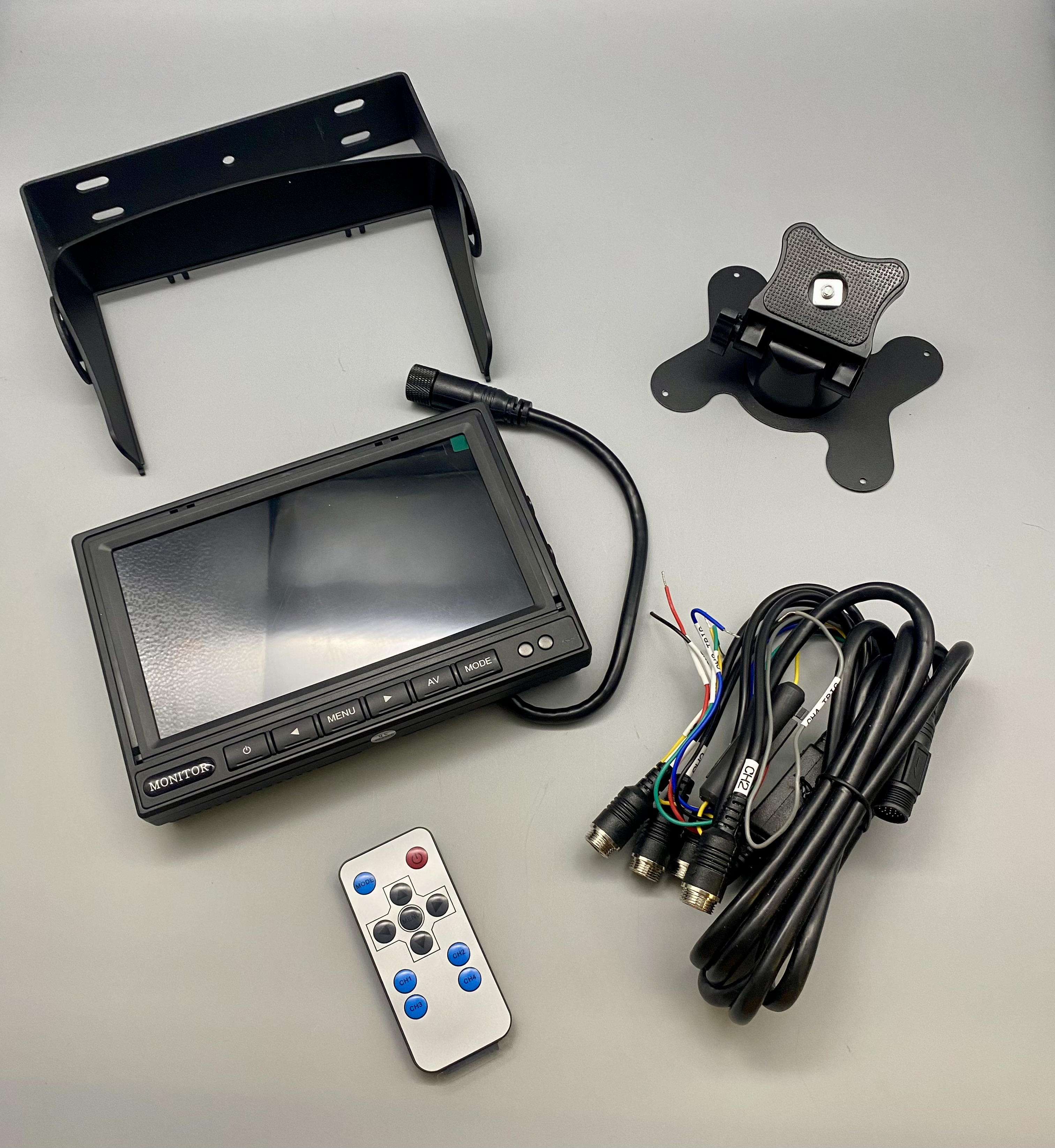 7” Four-Channel Backup Monitor with Split Screen Capability.