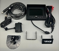RVS Backup Camera System with 5" three-channel monitor, rear camera, and 60' cable.